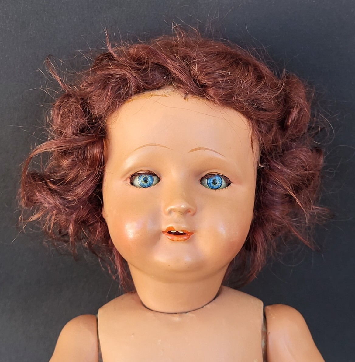Ancien début des années 1920 22 composite bébé poupée bouche