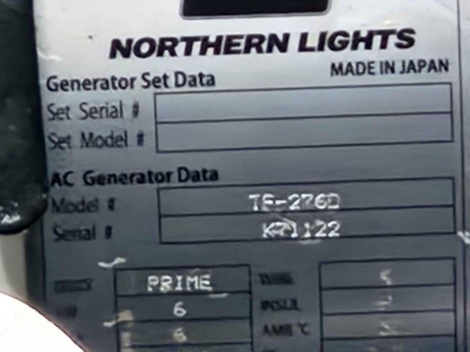 Northern Lights M673 L3G , 6 kW Marine Diesel Generator Set Runs Great