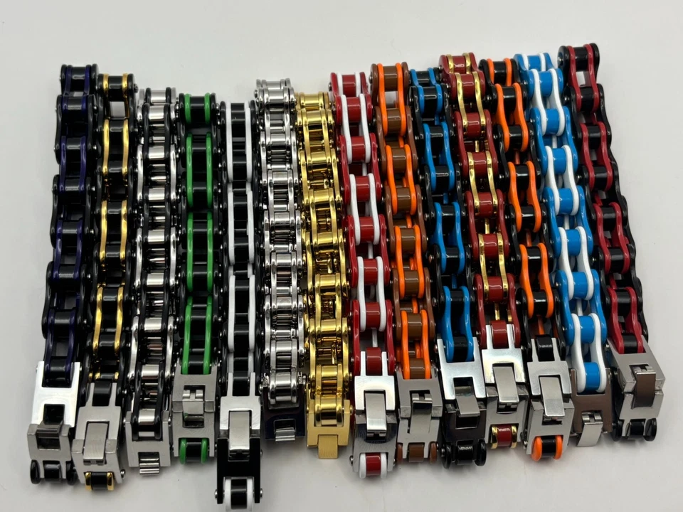 Motorcycle Chain Bracelet ATV PUNK Y2K BMX MX Bike Motorcycle Stainless Steel - Image 2 of 3