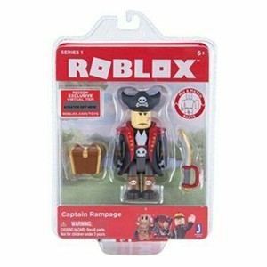 Roblox Series 1 Action Figure Captain Rampage Treasure Chest Sword Pirate - 