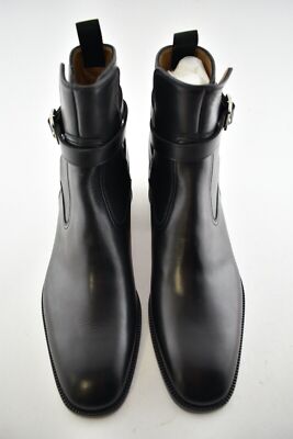 Christian Louboutin Mens Kicko Flat Black Calf Leather High Jodhpur Boot 39 6 Christian Louboutin Mens Kicko Flat Black Calf Leather High  main image 3