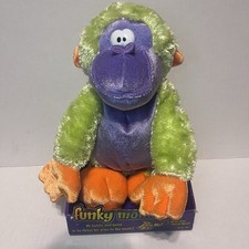 Gemmy Funky Monkey Green Purple Orange Singing Dancing Plush 2006 Animal House