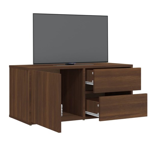 Mobile Porta TV Rovere Marrone 80x34x36 cm in Legno truciolato - Foto 4 di 8