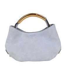 Moschino Handle Me Borsa Donna Shopping Blu Piccola In Pelle