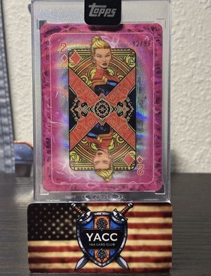 2025 Topps Marvel Mint CAPTAIN MARVEL Gambit s Deck Playing Card D-2 /99