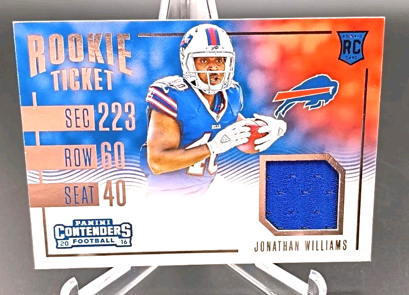 Jonathan Williams Panini Contenders Rookie Ticket Swatch #20 Base