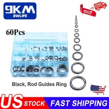 50~100Pcs 9KM Rod Ceramic Ring Fishing Rod Guide Repair Ring Kit All Size W/BOX