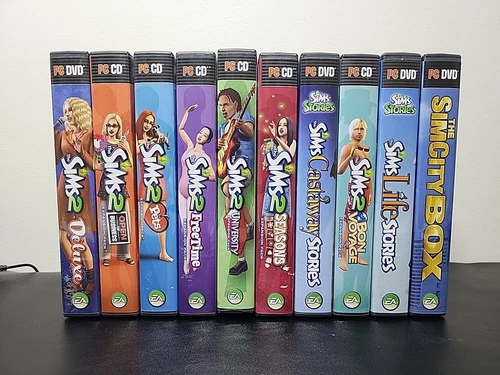 The Sims 2 Partial Collection for PC 9 Games + SimCity Box