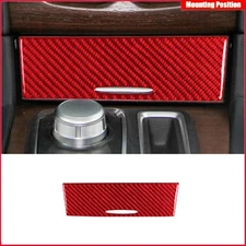 Central Socket Cover Trim Panel Carbon Fiber For Chrysler 300 2015-2017 Red