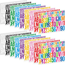 1404 PCS Letter Stickers 18 Sheets Alphabet Number Stickers 1 Inch 2 Inch Self A