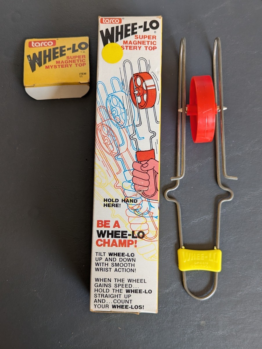 Vintage Whee-Lo Magnetic Spinning Toy in Original Box Rare 