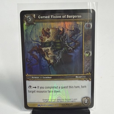 World of Warcraft TCG Cursed Vision of Sargeras Holo Foil Black Temple NM Card