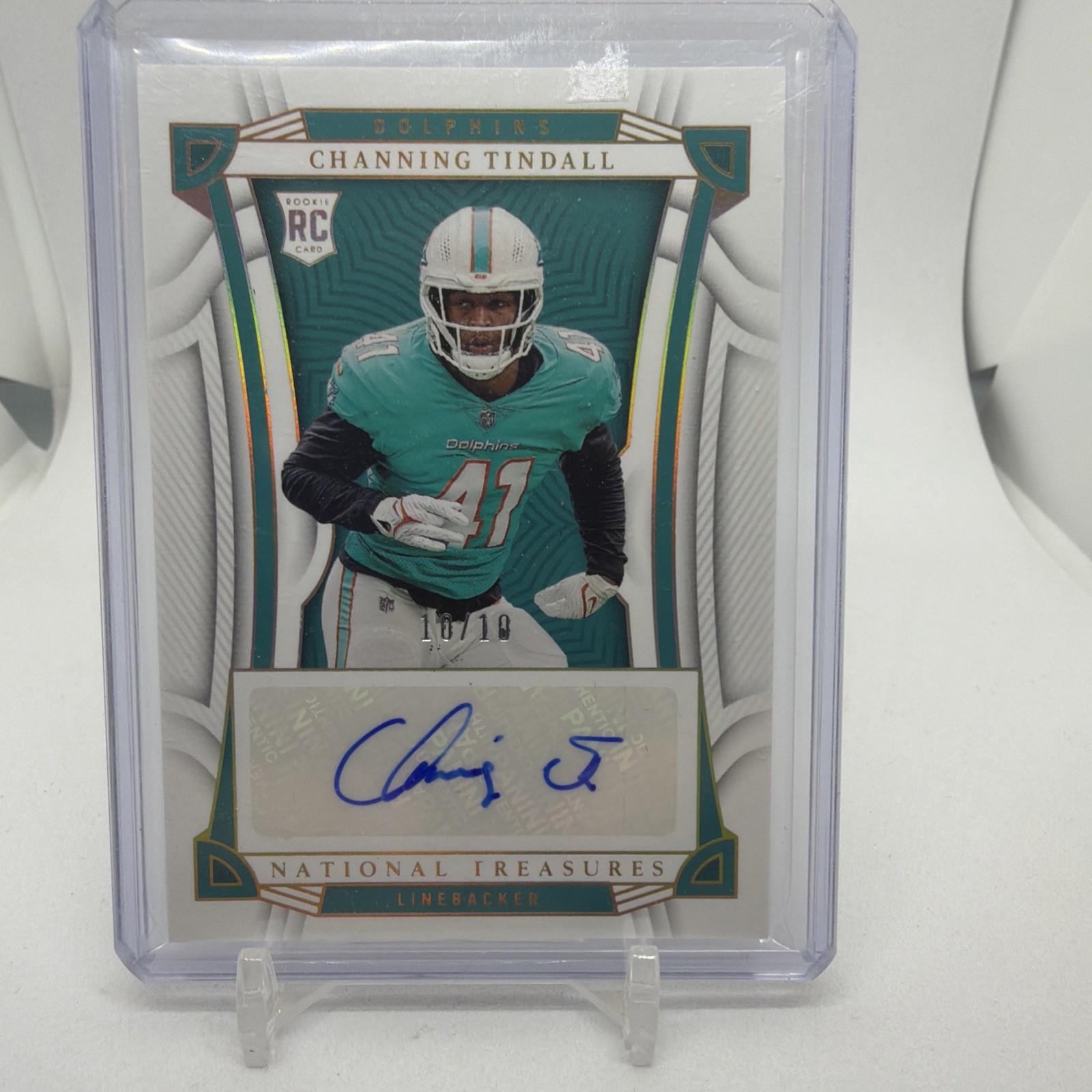 Channing Tindall Panini National Treasures #136 Autograph