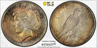 1922 Peace Dollar PCGS AU53 - Rainbow Color - Toned E#114