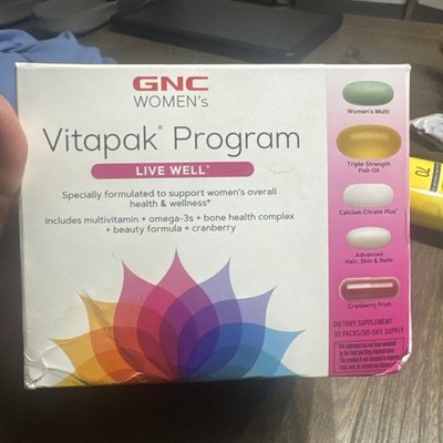 GNC Women s Vitapak Program Live Well Health & Wellness 30 Day Supply Exp 02/27