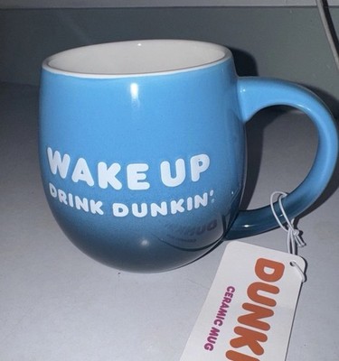 Dunkin' Donuts Blue Wake Up Drink Dunkin' Mug 20 oz  symbol  Be Awesome 