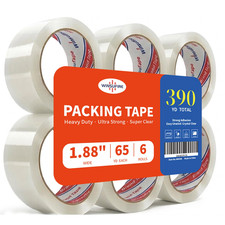 Heavy Duty Packing Tape for Shipping Moving Box Clear 390Y 1.88 Inch x 65 Yards