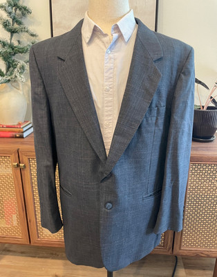 Jean-Paul Germain 46R Men's Gray Sport Coat Suit Jacket Custom Tailored Paris
