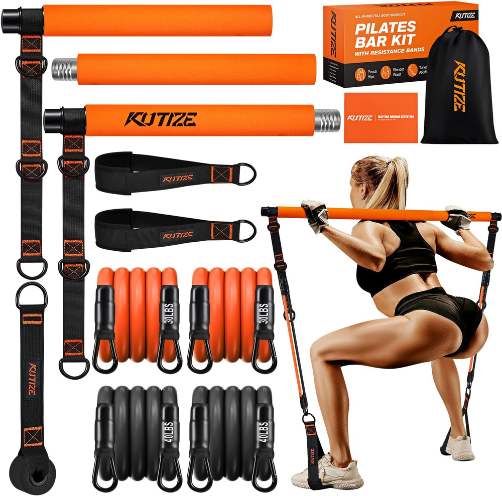 Pilates Bar Kit with Resistance Bands, Pilates Equipment, Multifunctional Pilate Pilates Bar Kit with Resistance Bands, Pilates Equipment, Multifunctional Pilate