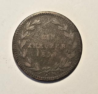 Antike Münze 1 Kreuzer 1829 Ludwig Großherzog von Baden