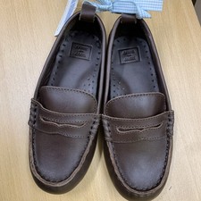 Janie and Jack Youth shoes US 10 EUR 27 Boys Slip On Moc Loafer Brown Leather