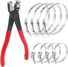 Wokape 9Pcs Hose Clamp Pliers with CV Boot Clamp Kit Small and Large Stainles...