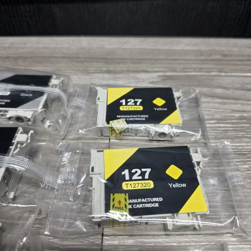 8 Epson 127 Printer Ink - 4 Black 2 Yellow 1 Cyan 1 Magenta Unopened High Yield - Image 3 of 4