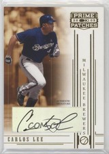 2005 Donruss Prime Patches Signatures Carlos Lee #43 Auto 0b2