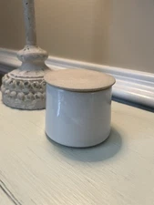 Convivial Sand Stoneware Glazed Butter Keeper NWOT OB