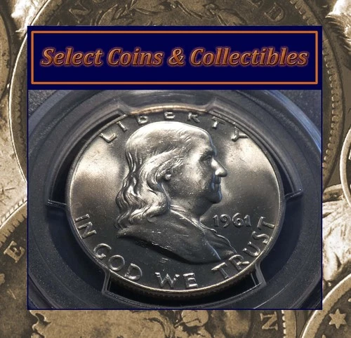 1961-D PCGS Graded MS64 Franklin 90% Silver Half Dollar 50C #1358