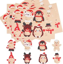 Christmas Gift Tags Stickers, 120 Pcs Approx 1 inch, Multicolor 