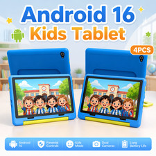 5-Core Tablet Android 16 Kids Tablet 10.1" Touchscreen 24GB 64GB ROM 4 PCS New