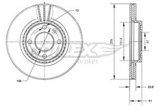 2x TOMEX Brakes Bremsscheibe TX 70-10 für DACIA KANGOO CLIO LADA EXPRESS RENAULT