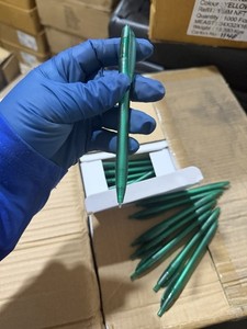 1000 bolígrafos 11134GRN Green Retractable Click Ball Point Pens/Biros Bulk Lot