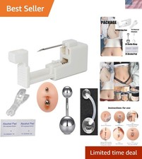 Professional Body Piercing Kit for Lip/Navel/Tongue/Ear/Nose/Belly Button,