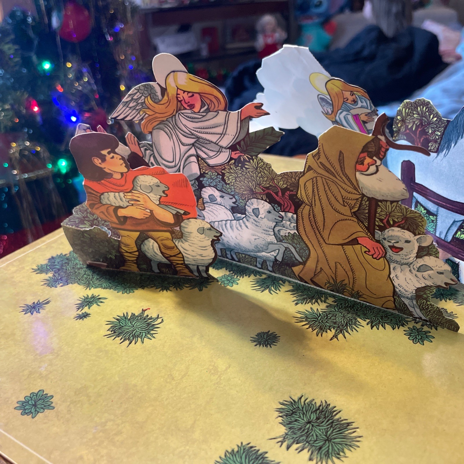 A Christmas Gift V/A LP Ronco W/ POP UP MANGER DECORATION Holiday GF VG+!!!!