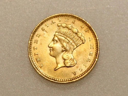 1856 $1 INDIAN PRINCESS HEAD GOLD COIN