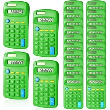 24 Pieces Basic Calculators for Students Small Pocket Size 8 Digit Display Mi...
