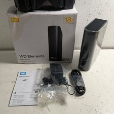 WD Elements WDBWLG0180HBK-XB Black 18TB USB 3.0 Desktop External Hard Drive