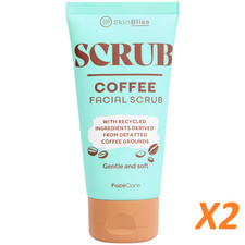 ✅X2 Gommage visage au café bio Facial Scrub Nettoyant peaux grasses vitamine E
