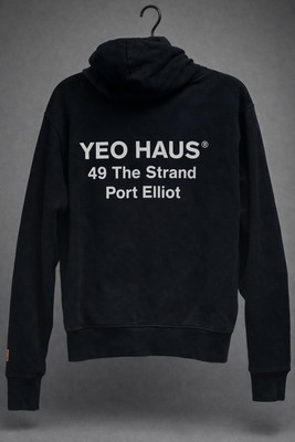 YEO HAUS SURF HOODIE SMALL BLACK SKATE STREETWEAR PULLOVER