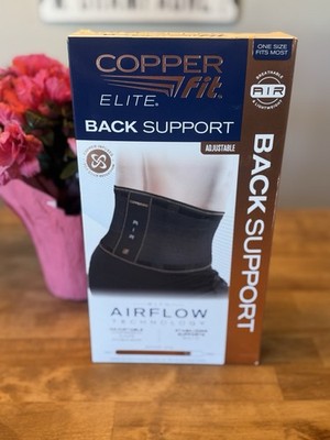 Copper Fit Elite Back Support Adjustable Airflow Copper Infused One Size New