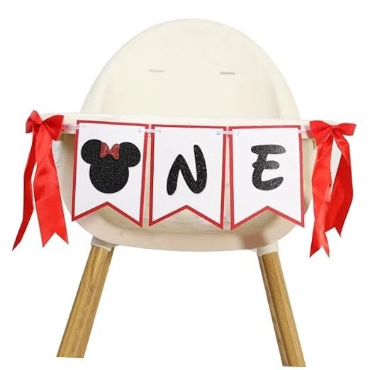 Mouse One High Chair Banner - Mouse First/1st Birthday mouse-2
