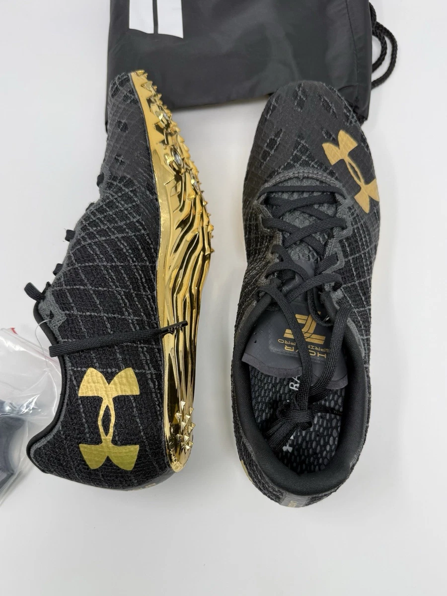 Under Armour Kick Sprint Pro 3 Black Metallic Victory Gold  display picture 1