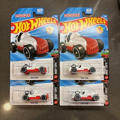 2026 Hot Wheels Pass  N Go 5/250 (Lot of 4) Drop Tops White