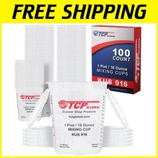 16 oz Paint Mixing Cups - Box of 100 with Lids