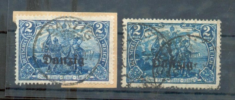 Danzig 11a+b Colors Gest. BPP 63EUR (42144)