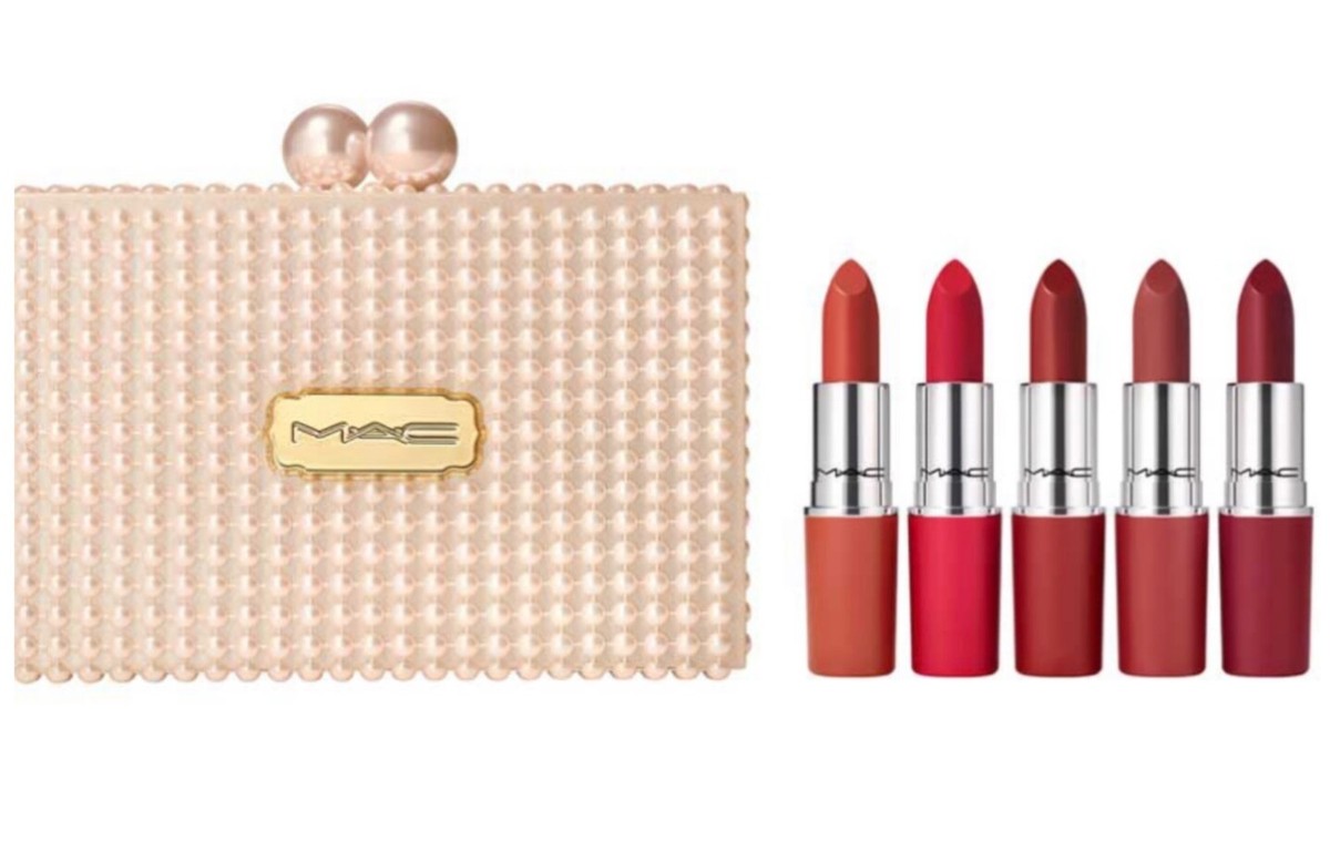 M A C - 5 Piece Full Size Matte Lipstick Gift Set in presentation
