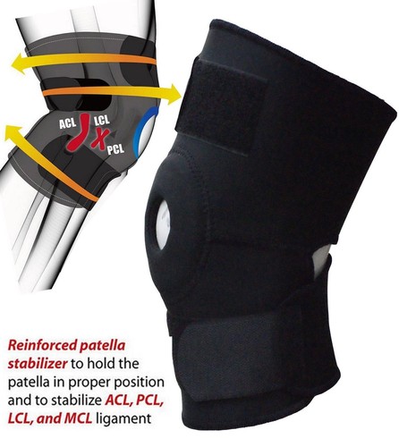 GLADIATOR Gym Neoprene Knee Brace Cap MMA Pad Guard Protector Gel Patella Belt - Picture 3 of 5