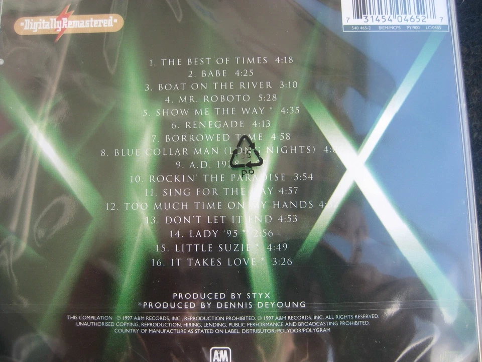 CD  STYX  The Best of Times  The best of Styx  NEU & OVP  Greatest Hits  NEU - Bild 3 von 3